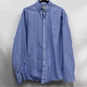 J. Crew XL Classic Casual Blue Button-Down Shirt 100% cotton long sleeve